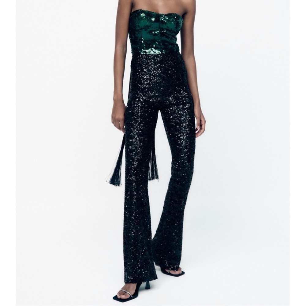 Zara- Flare Fit Sequin Pants